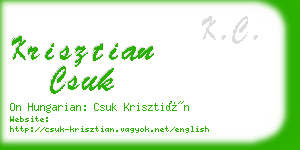 krisztian csuk business card